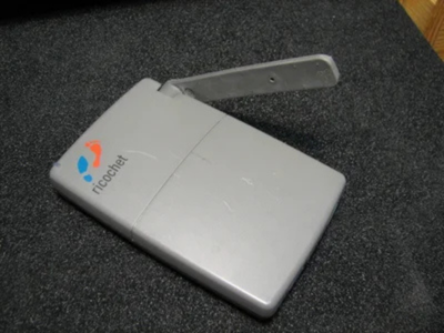 Ricochet Wireless Modem: A vintage device for always-on mobile internet, utilising a mesh network and pole-top radios